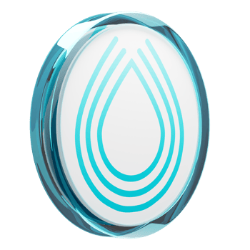 Serum ,SRM Glass Crypto Coin 3D Illustration png