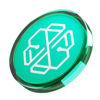 SwissBorg ,CHSB Glass Crypto Coin 3D Illustration png