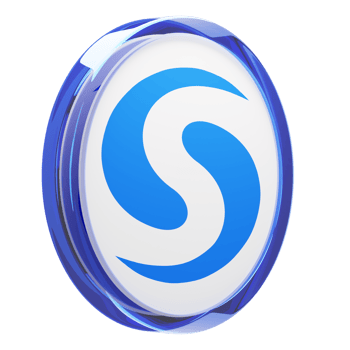 Syscoin ,SYS Glass Crypto Coin 3D Illustration png