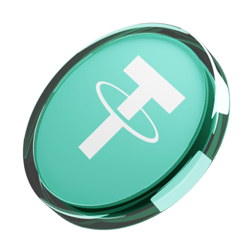 Tether ,USDT Glass Crypto Coin 3D Illustration png