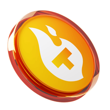 Theta Fuel ,TFUEL Glass Crypto Coin 3D Illustration png