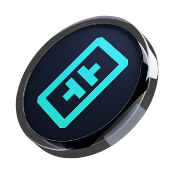 Theta Network ,THETA Glass Crypto Coin 3D Illustration png