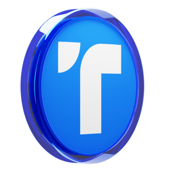 TrueUSD ,TUSD Glass Crypto Coin 3D Illustration png