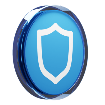 Trust Wallet Token ,TWT Glass Crypto Coin 3D Illustration png