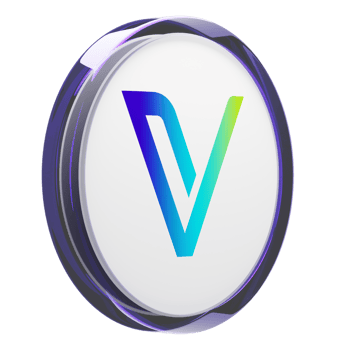 VeChain ,VET Glass Crypto Coin 3D Illustration png