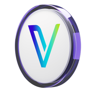 VeChain ,VET Glass Crypto Coin 3D Illustration png