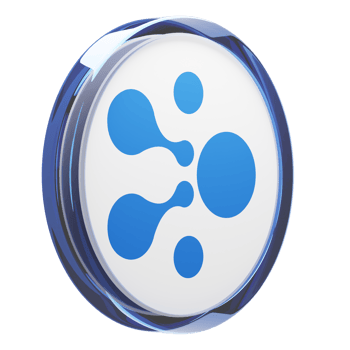 aelf ,ELF Glass Crypto Coin 3D Illustration png
