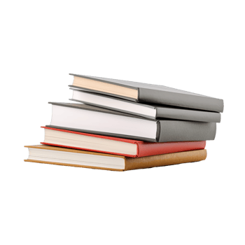A pile of books on a transparent background. png