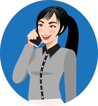 Female use smartphone or Business women chatting or surfing internet on mobile phone. Communication Concept of person hold mobile phone cartoon png