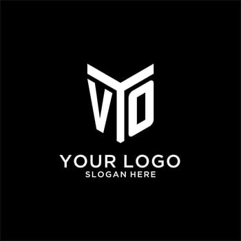 VO mirror initial logo, creative bold monogram initial design style vector