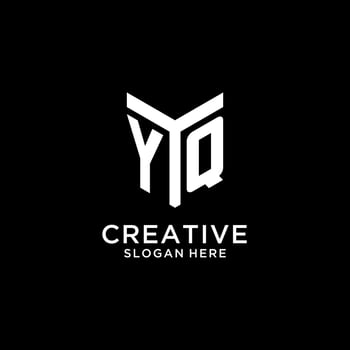 YQ mirror initial logo, creative bold monogram initial design style vector