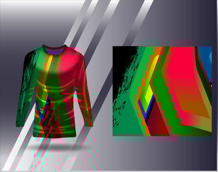 Sports jersey and tshirt template sports design for football racing gaming jersey vector