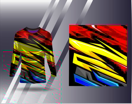 Sports jersey and tshirt template sports design for football racing gaming jersey vector