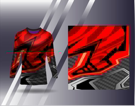 Sports jersey and tshirt template sports design for football racing gaming jersey vector