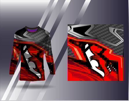 Sports jersey and tshirt template sports design for football racing gaming jersey vector