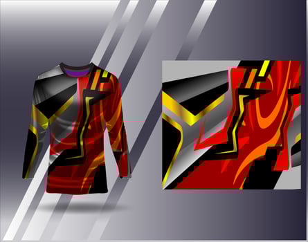 Sports jersey and tshirt template sports design for football racing gaming jersey vector