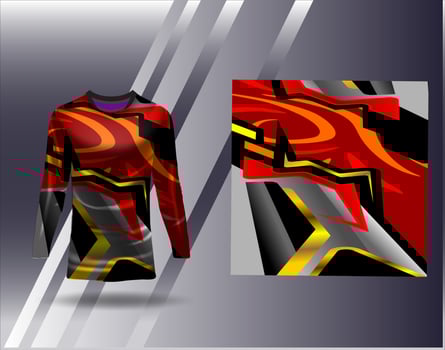 Sports jersey and tshirt template sports design for football racing gaming jersey vector