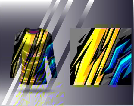 Sports jersey and tshirt template sports design for football racing gaming jersey vector