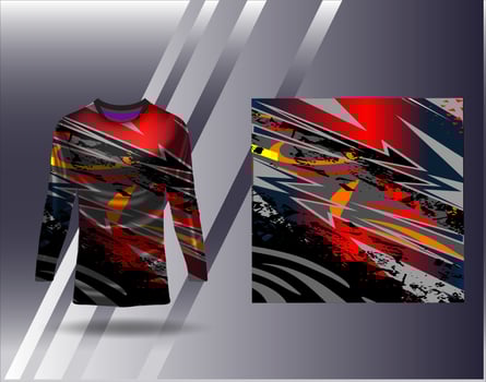 Sports jersey and tshirt template sports design for football racing gaming jersey vector