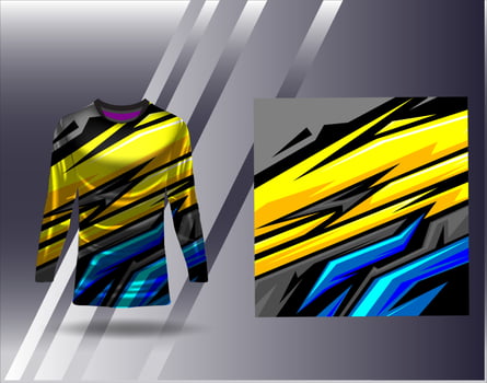 Sports jersey and tshirt template sports design for football racing gaming jersey vector