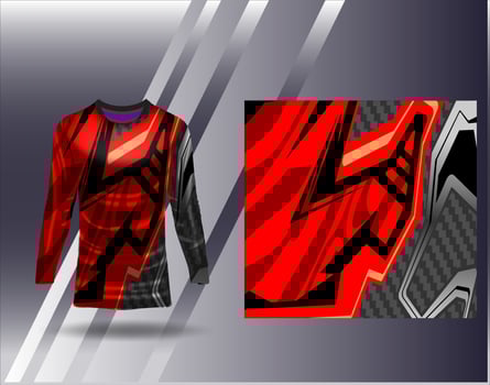 Sports jersey and tshirt template sports design for football racing gaming jersey vector