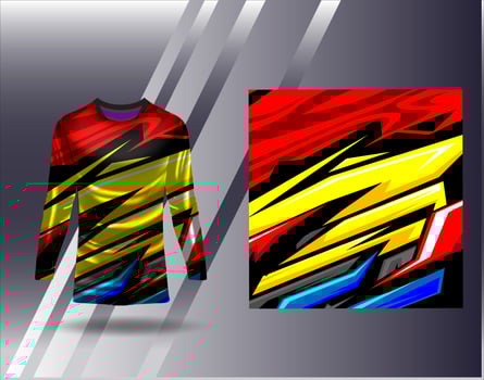 Sports jersey and tshirt template sports design for football racing gaming jersey vector