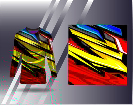Sports jersey and tshirt template sports design for football racing gaming jersey vector