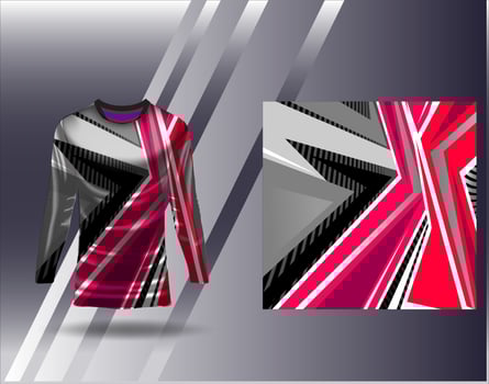 Sports jersey and tshirt template sports design for football racing gaming jersey vector