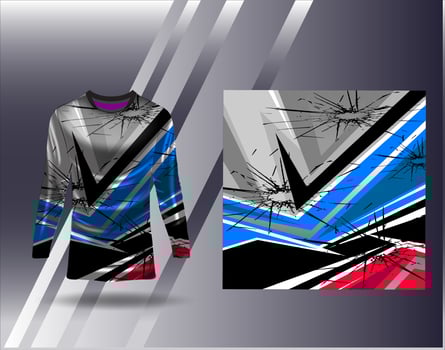 Sports jersey and tshirt template sports design for football racing gaming jersey vector