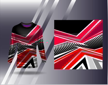 Sports jersey and tshirt template sports design for football racing gaming jersey vector