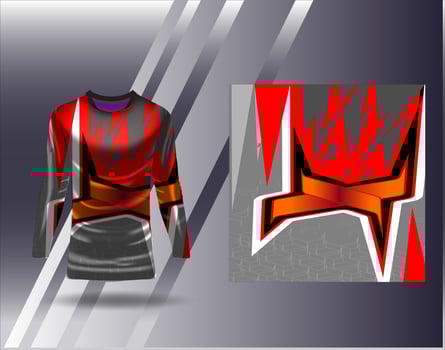Sports jersey and tshirt template sports design for football racing gaming jersey vector