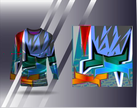 Sports jersey and tshirt template sports design for football racing gaming jersey vector