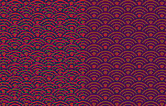 flat design vector japanese pattern style