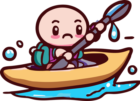 kayaking png graphic clipart design