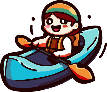 kayaking png graphic clipart design