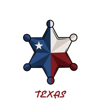 illustration vector of cowboy sheriff star perfect for print,apparel,etc