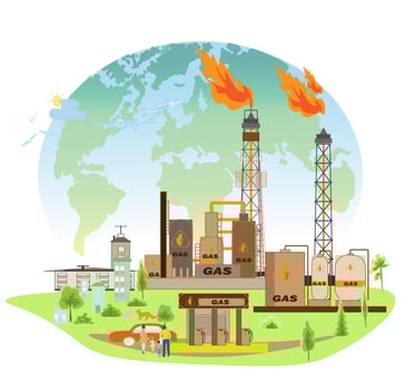 Green Industry Eco Power Factory Good environment ozone air low carbon.Illustration  for banner. vector