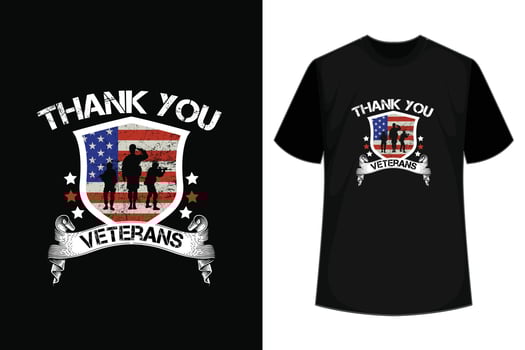 Thank you veterans t shirt design vector