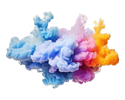 Abstract colorful pastel color cloud on transparent background. Colorful Ink Diffusion in Water. png