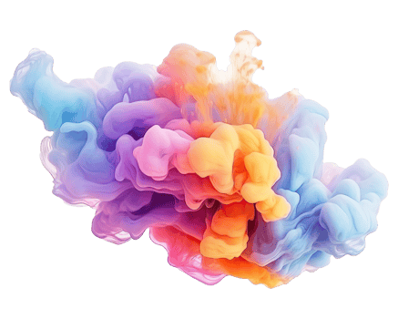 Abstract colorful pastel color cloud on transparent background. Colorful Ink Diffusion in Water. png