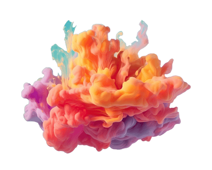 Abstract colorful pastel color cloud on transparent background. Colorful Ink Diffusion in Water. png