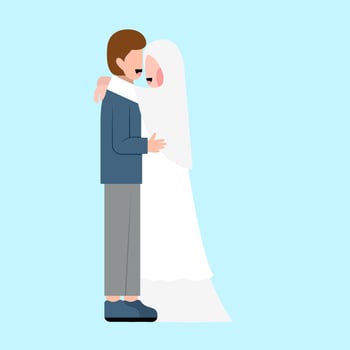 Muslim Wedding Couple vector
