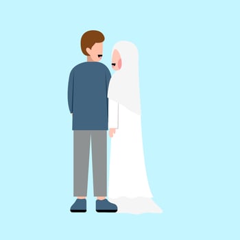 Muslim Wedding Couple vector