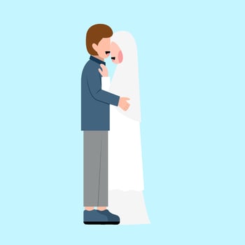Muslim Wedding Couple vector