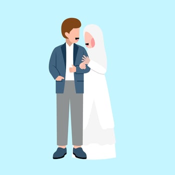 Muslim Wedding Couple vector