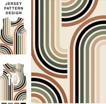Abstract lines curved concept vector jersey pattern template for printing or sublimation sports uniforms football volleyball basketball e-sports cycling and fishing Free Vector.