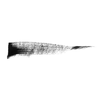 Black brush stroke isolated on a transparent background. Stock design element png