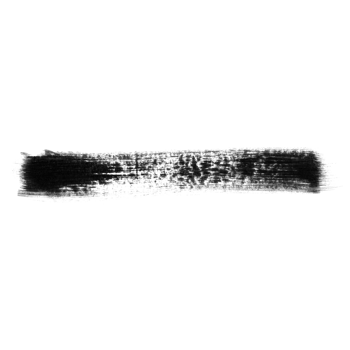 Black brush stroke isolated on a transparent background. Stock design element png