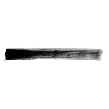 Black brush stroke isolated on a transparent background. Stock design element png