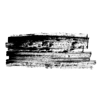 Black brush stroke isolated on a transparent background. Stock design element png